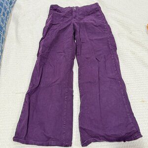 Mica Wide Leg Jeans Eggplant Purple